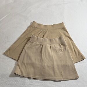 Tan Uniform Skorts Set for Kids